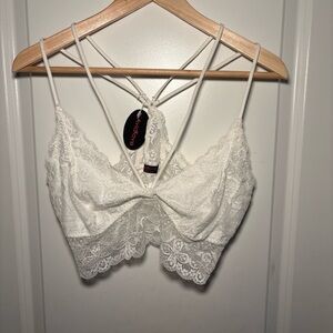Avidlove White Lace Bralette XXL Multiway Straps Pullover Wireless Bra NWT
